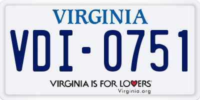 VA license plate VDI0751