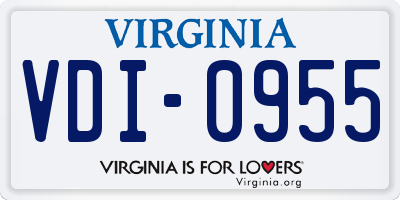 VA license plate VDI0955