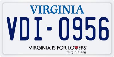 VA license plate VDI0956