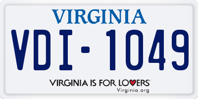 VA license plate VDI1049