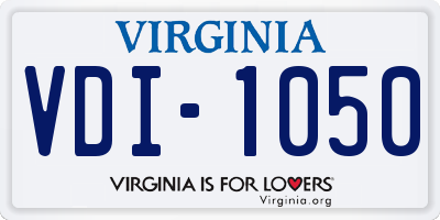 VA license plate VDI1050