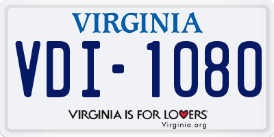 VA license plate VDI1080