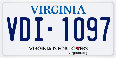 VA license plate VDI1097