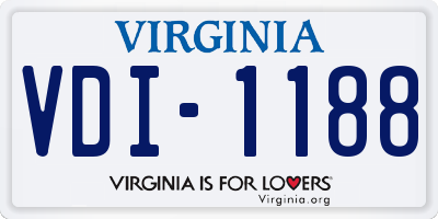 VA license plate VDI1188
