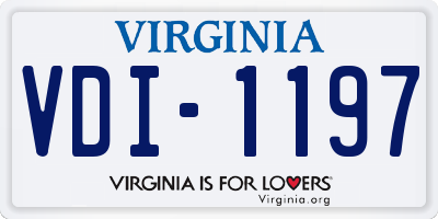 VA license plate VDI1197