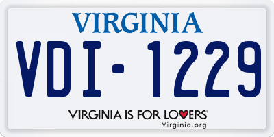 VA license plate VDI1229