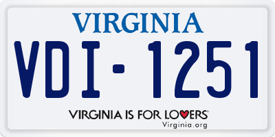 VA license plate VDI1251