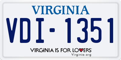 VA license plate VDI1351
