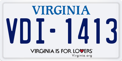 VA license plate VDI1413