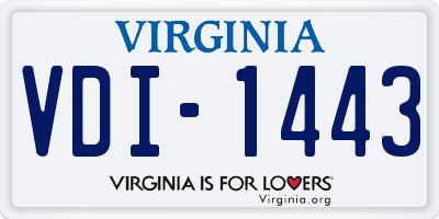 VA license plate VDI1443