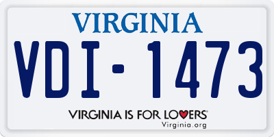 VA license plate VDI1473