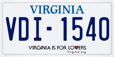 VA license plate VDI1540