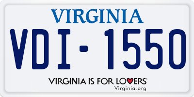 VA license plate VDI1550
