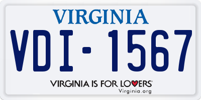 VA license plate VDI1567