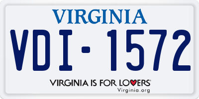 VA license plate VDI1572