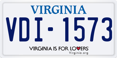VA license plate VDI1573