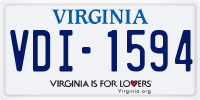 VA license plate VDI1594