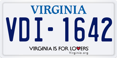 VA license plate VDI1642