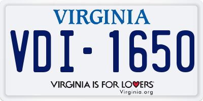 VA license plate VDI1650