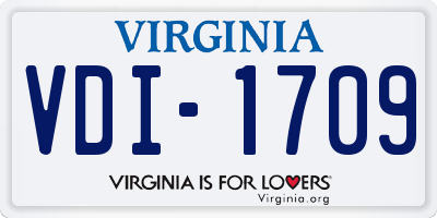 VA license plate VDI1709