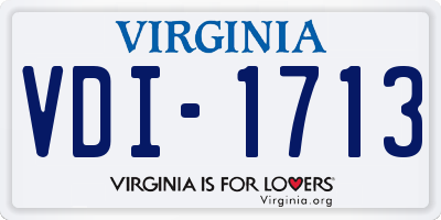 VA license plate VDI1713
