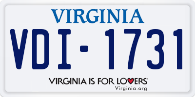 VA license plate VDI1731