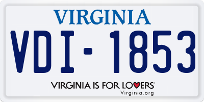 VA license plate VDI1853