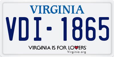 VA license plate VDI1865