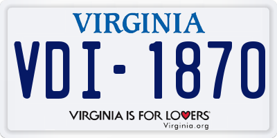 VA license plate VDI1870