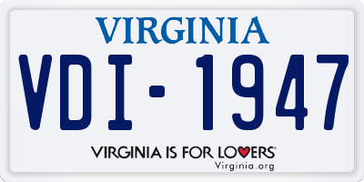 VA license plate VDI1947