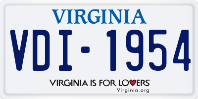 VA license plate VDI1954