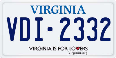 VA license plate VDI2332