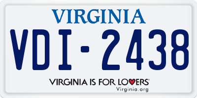 VA license plate VDI2438