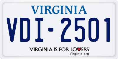 VA license plate VDI2501