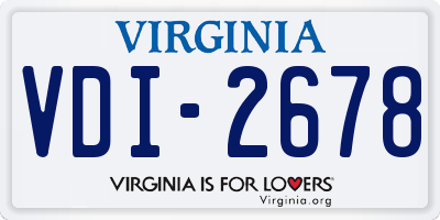 VA license plate VDI2678