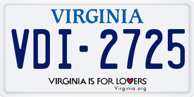 VA license plate VDI2725