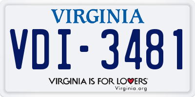 VA license plate VDI3481