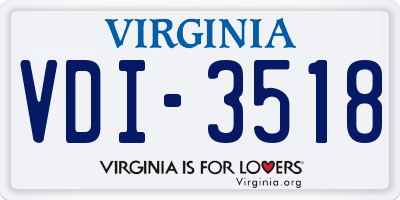 VA license plate VDI3518