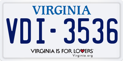 VA license plate VDI3536