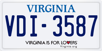 VA license plate VDI3587
