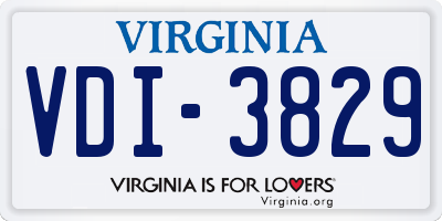 VA license plate VDI3829