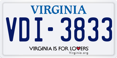 VA license plate VDI3833