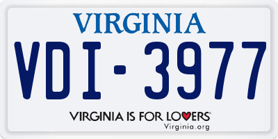 VA license plate VDI3977