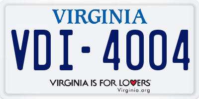 VA license plate VDI4004