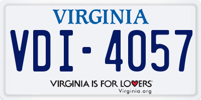 VA license plate VDI4057