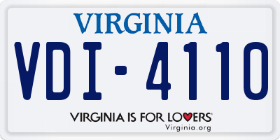 VA license plate VDI4110
