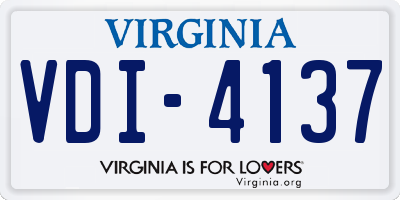 VA license plate VDI4137