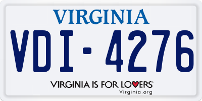 VA license plate VDI4276