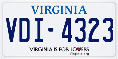 VA license plate VDI4323