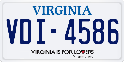 VA license plate VDI4586